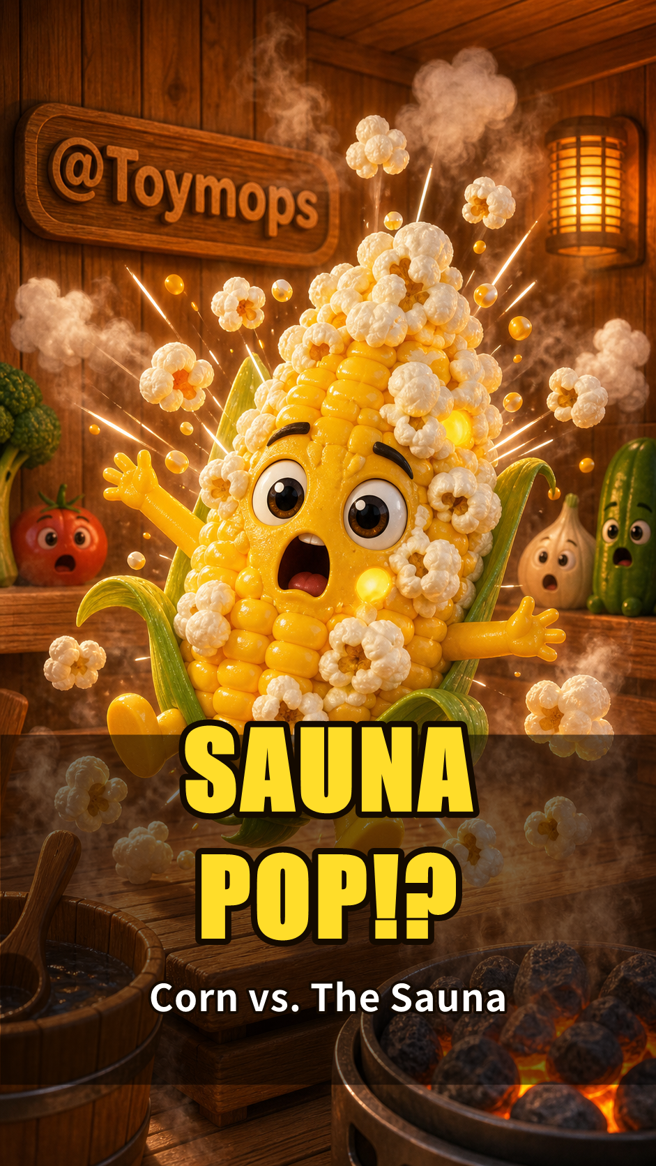 Premium Handmade Art Plushie – Corn Sauna Pop (Limited Pre-Order)