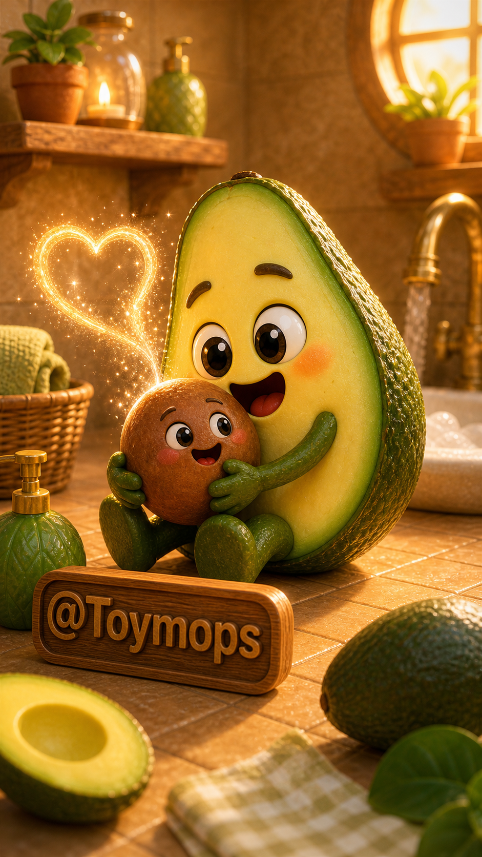 Premium Handmade Art Plushie – Avocado Pit Pop (Limited Pre-Order)