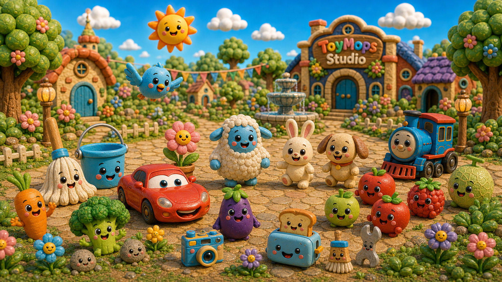 ToyMops village square