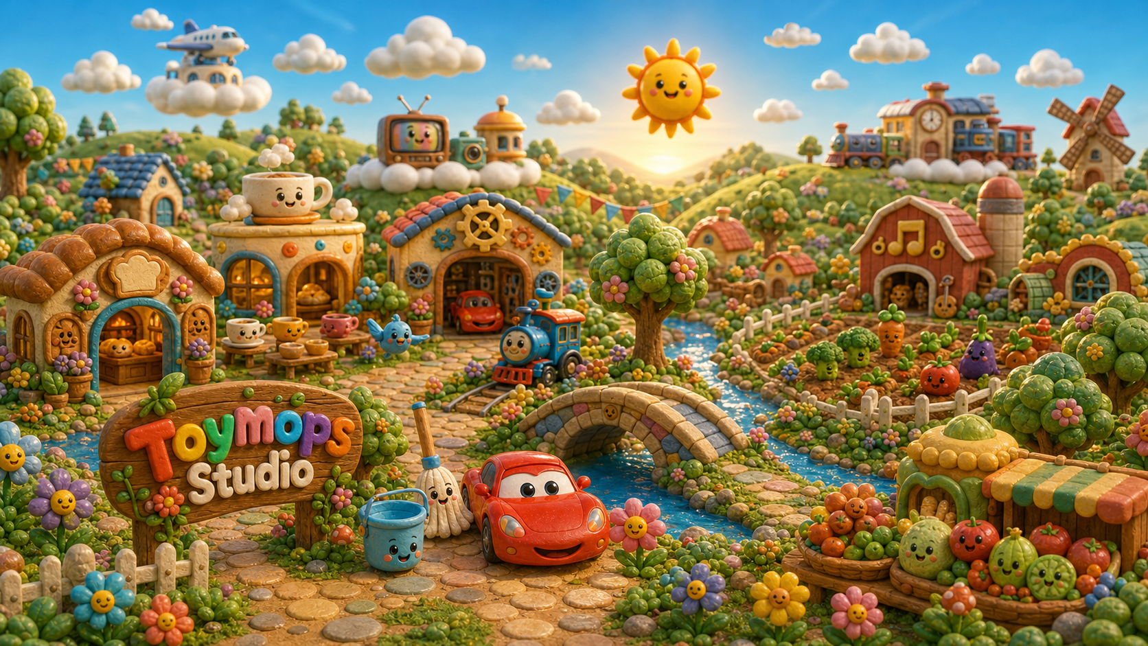 ToyMops Village morning light